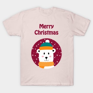 Polar bear wishes merry Christmas T-Shirt